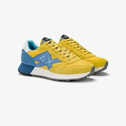 Hot Sneaker Jaki in nylon e suede giallo Uomo Scarpe|Uomo