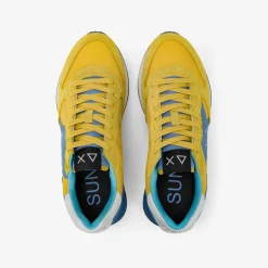 Hot Sneaker Jaki in nylon e suede giallo Uomo Scarpe|Uomo