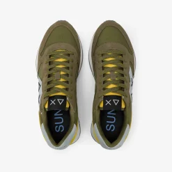 Hot Sneaker Jaki in nylon e suede verde militare Uomo Scarpe|Uomo