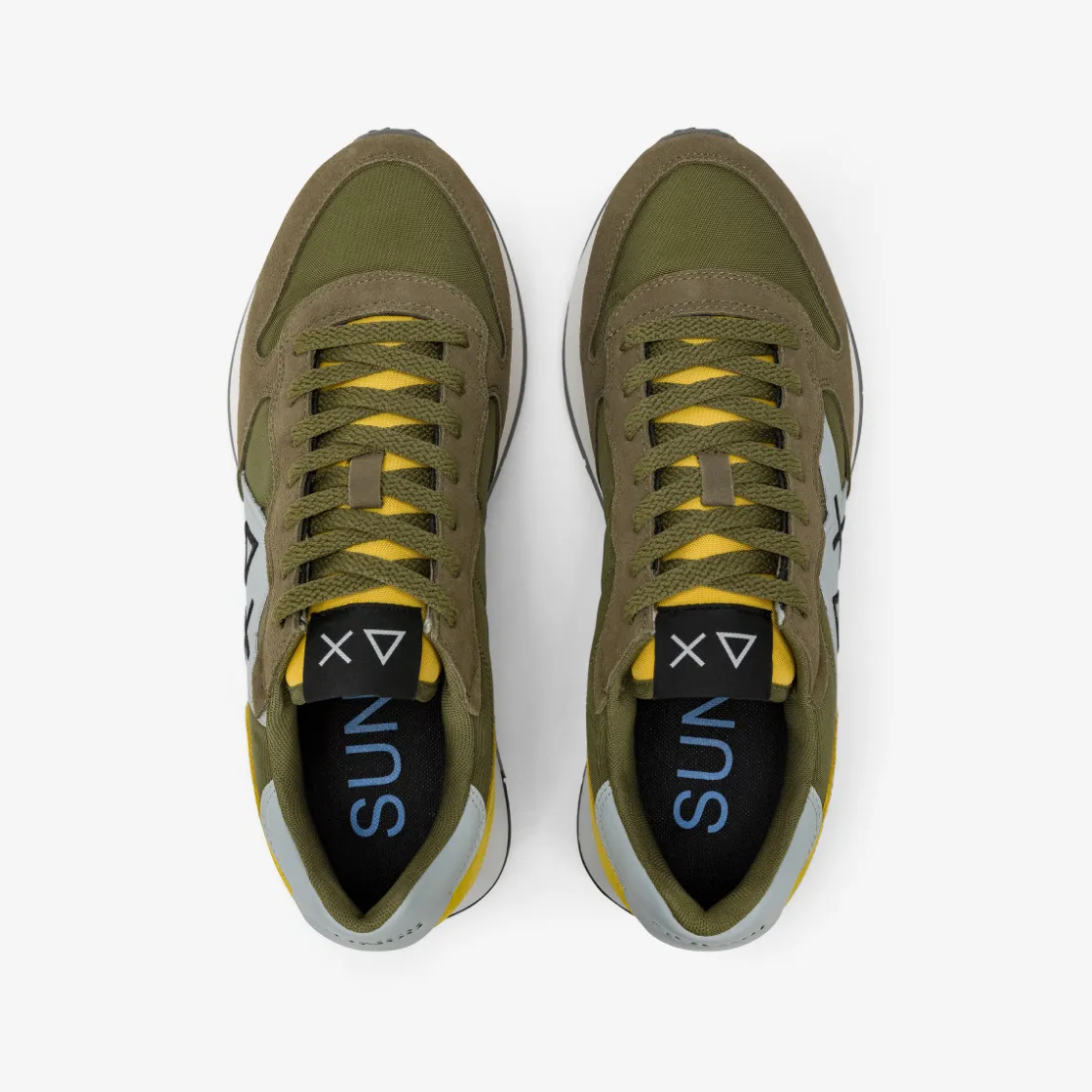 Hot Sneaker Jaki in nylon e suede verde militare Uomo Scarpe|Uomo