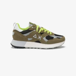 Hot Sneaker Jaki Outdoor in nylon e suede verde militare Uomo Scarpe|Uomo
