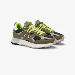 Hot Sneaker Jaki Outdoor in nylon e suede verde militare Uomo Scarpe|Uomo