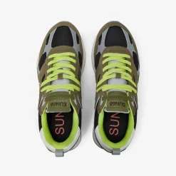 Hot Sneaker Jaki Outdoor in nylon e suede verde militare Uomo Scarpe|Uomo