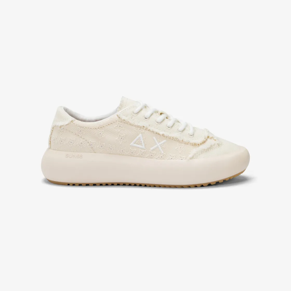 New Sneaker Juno in canvas bianco panna Donna Scarpe|Donna
