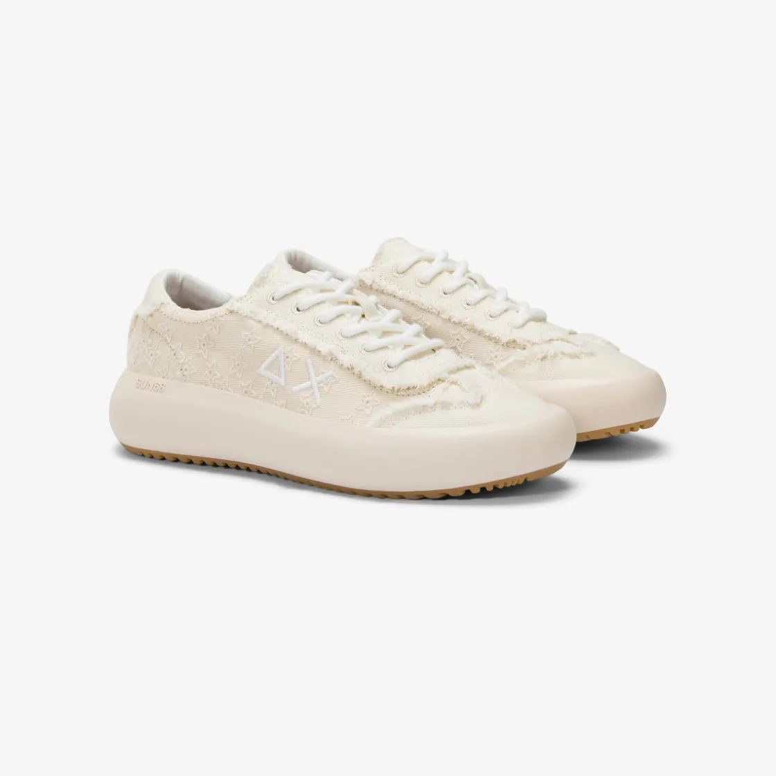 New Sneaker Juno in canvas bianco panna Donna Scarpe|Donna