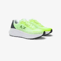 Hot Sneaker Jupiter Air in mesh gialla fluo Uomo Scarpe|Uomo