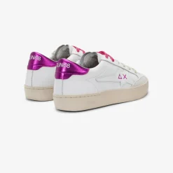 Best Sneaker Katy in pelle bianca e fucsia Donna Scarpe|Donna