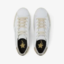 Hot Sneaker Katy in pelle bianca e oro Donna Scarpe|Donna