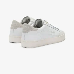 Online Sneaker Katy in pelle bianca e argento Donna Scarpe|Donna