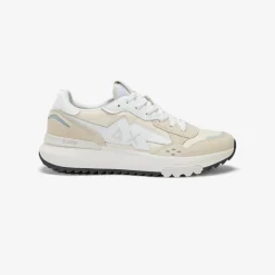 Best Sneaker Niki Sport in nylon e suede bianca panna Uomo Scarpe|Uomo