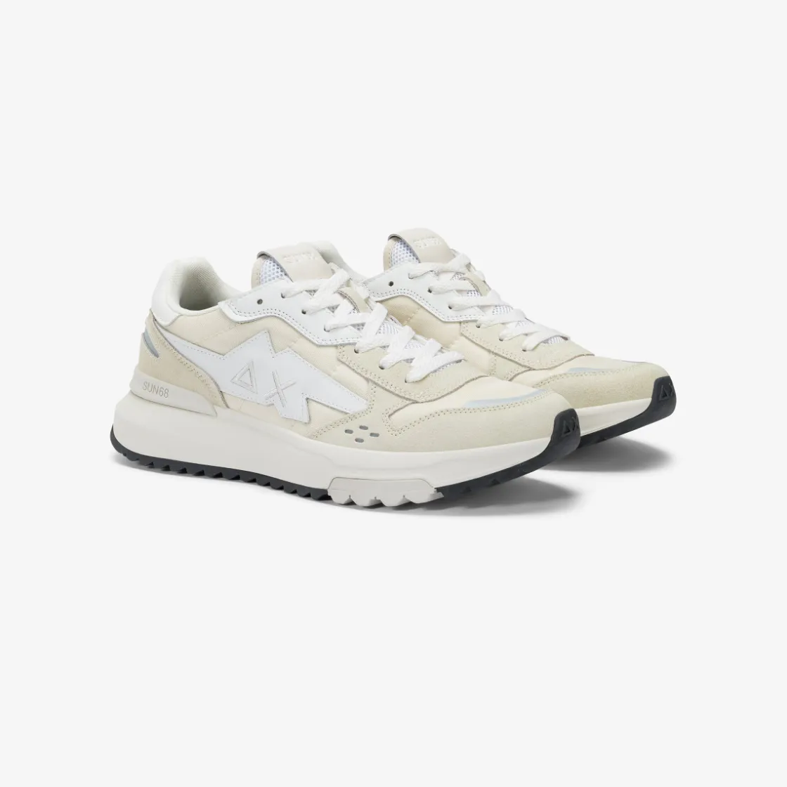 Best Sneaker Niki Sport in nylon e suede bianca panna Uomo Scarpe|Uomo