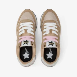 Clearance Sneaker Stargirl Glitter in suede e nylon beige Donna Scarpe|Donna