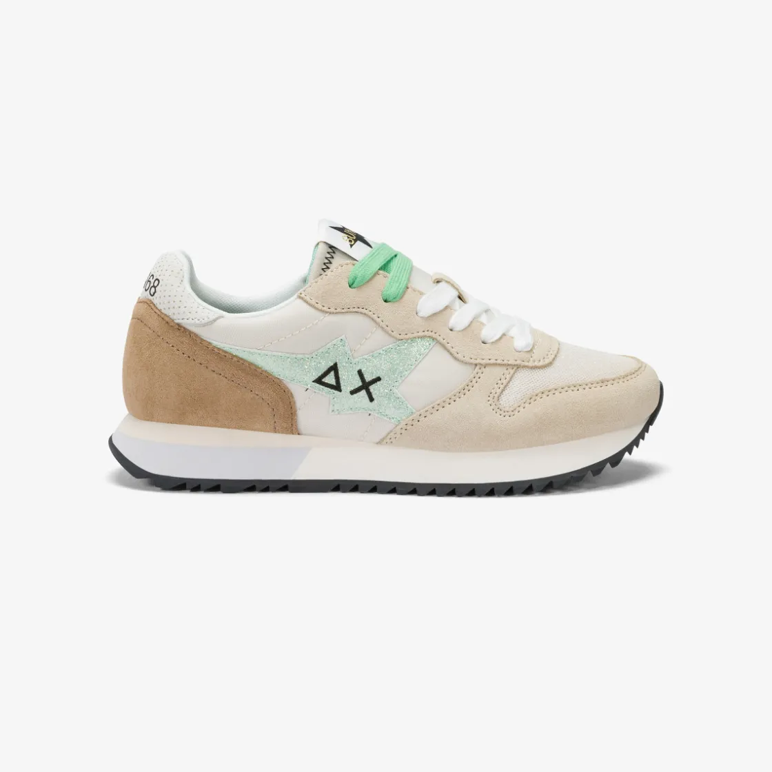 Online Sneaker Stargirl Glitter in suede e nylon bianco panna Donna Scarpe|Donna
