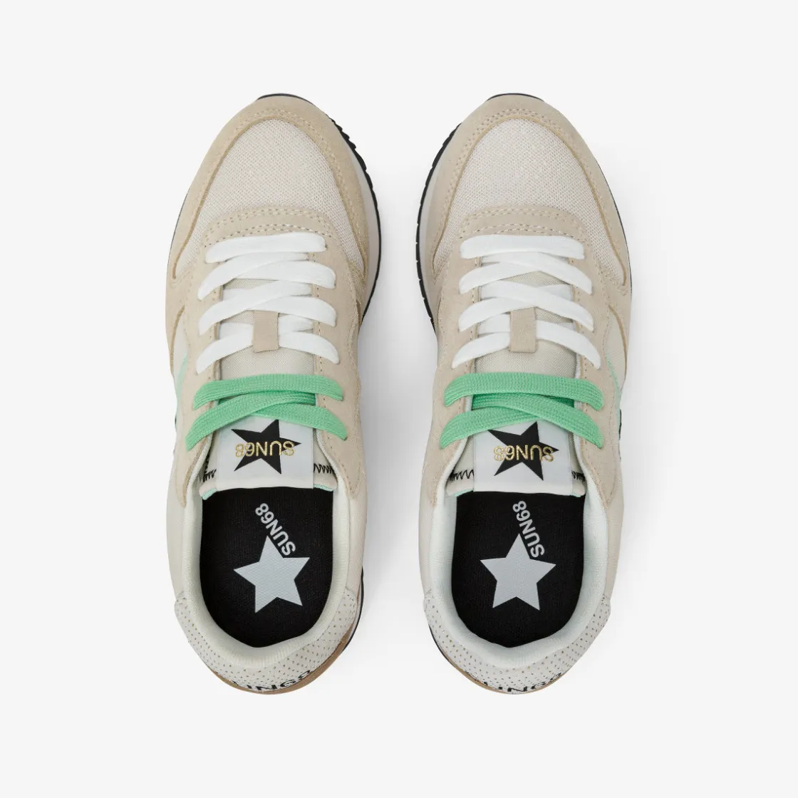 Online Sneaker Stargirl Glitter in suede e nylon bianco panna Donna Scarpe|Donna