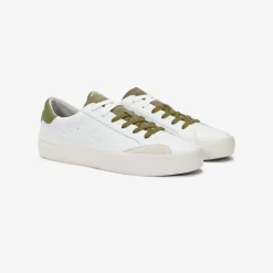 Discount Sneaker Street in pelle bianca e verde militare Uomo Scarpe|Uomo