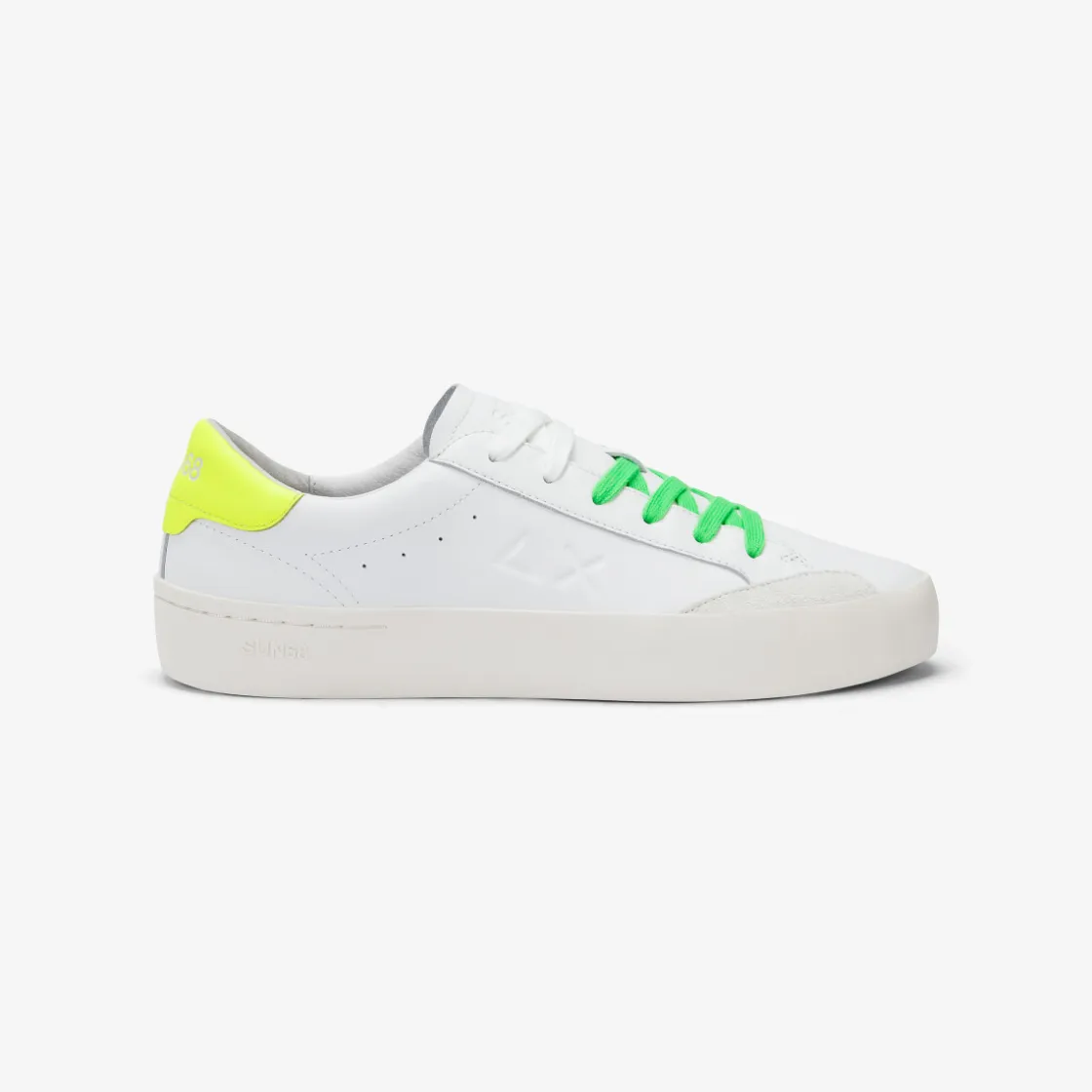 Best Sneaker Street in pelle bianca e giallo fluo Uomo Scarpe|Uomo