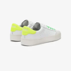 Best Sneaker Street in pelle bianca e giallo fluo Uomo Scarpe|Uomo