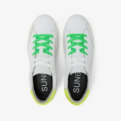 Best Sneaker Street in pelle bianca e giallo fluo Uomo Scarpe|Uomo