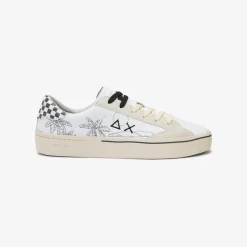 Sale Sneaker Street Paint in pelle bianca Uomo Scarpe|Uomo