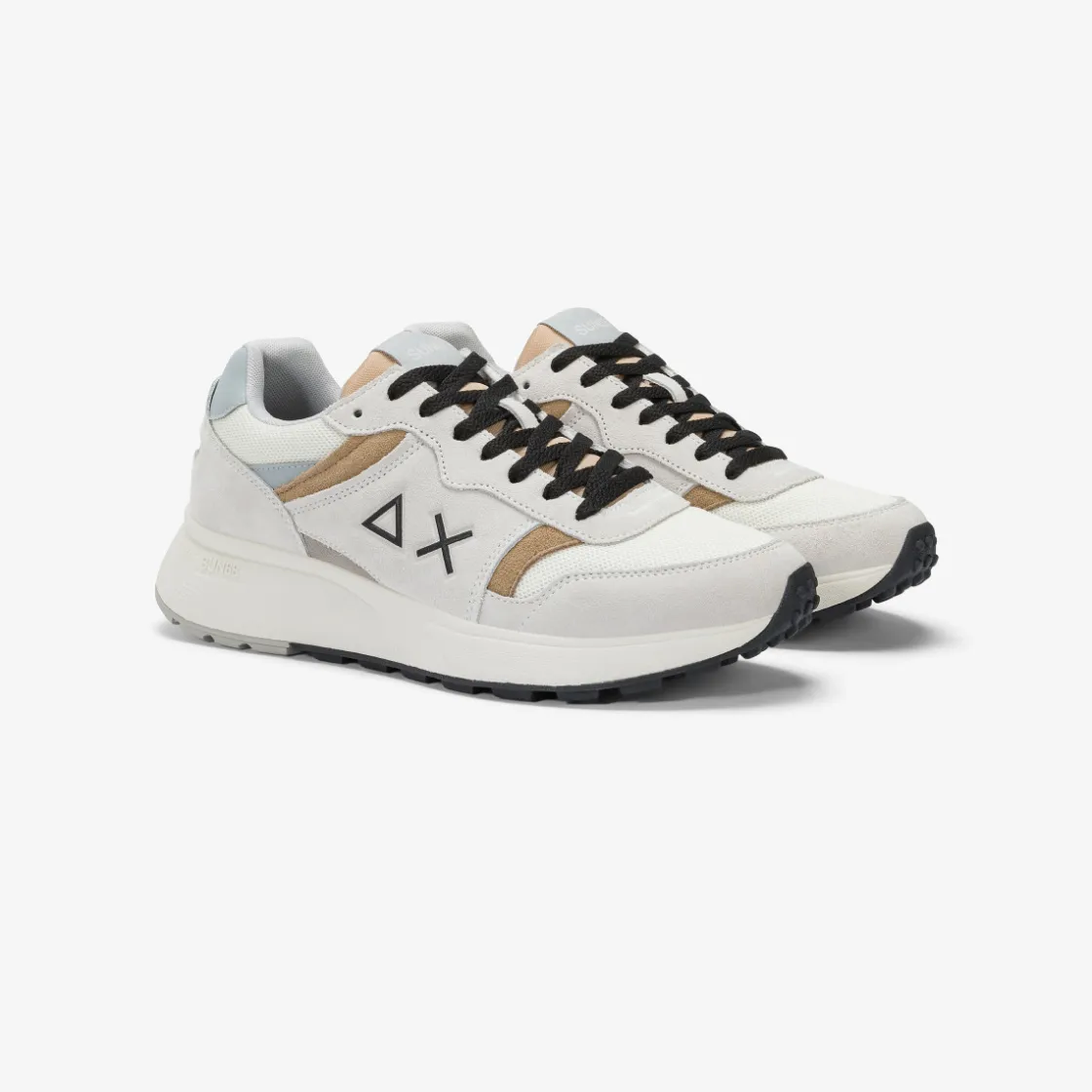 Online Sneaker Sun Daddy in nylon e suede bianco panna Uomo Scarpe|Uomo