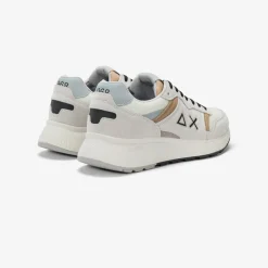 Online Sneaker Sun Daddy in nylon e suede bianco panna Uomo Scarpe|Uomo