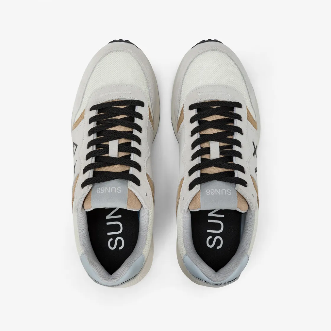 Online Sneaker Sun Daddy in nylon e suede bianco panna Uomo Scarpe|Uomo