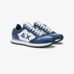 Online Sneaker Tom Color in pelle blu navy Uomo Scarpe|Uomo