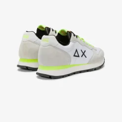 New Sneaker Tom Fluo in nylon e suede bianco Uomo Scarpe|Uomo