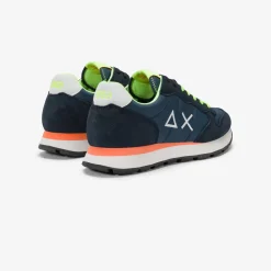 Hot Sneaker Tom Fluo in nylon e suede blu navy Uomo Scarpe|Uomo