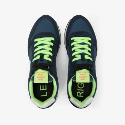 Hot Sneaker Tom Fluo in nylon e suede blu navy Uomo Scarpe|Uomo