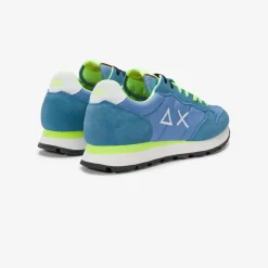 Outlet Sneaker Tom Fluo in nylon e suede avio Uomo Scarpe|Uomo