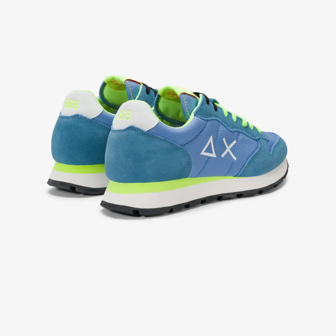 Outlet Sneaker Tom Fluo in nylon e suede avio Uomo Scarpe|Uomo