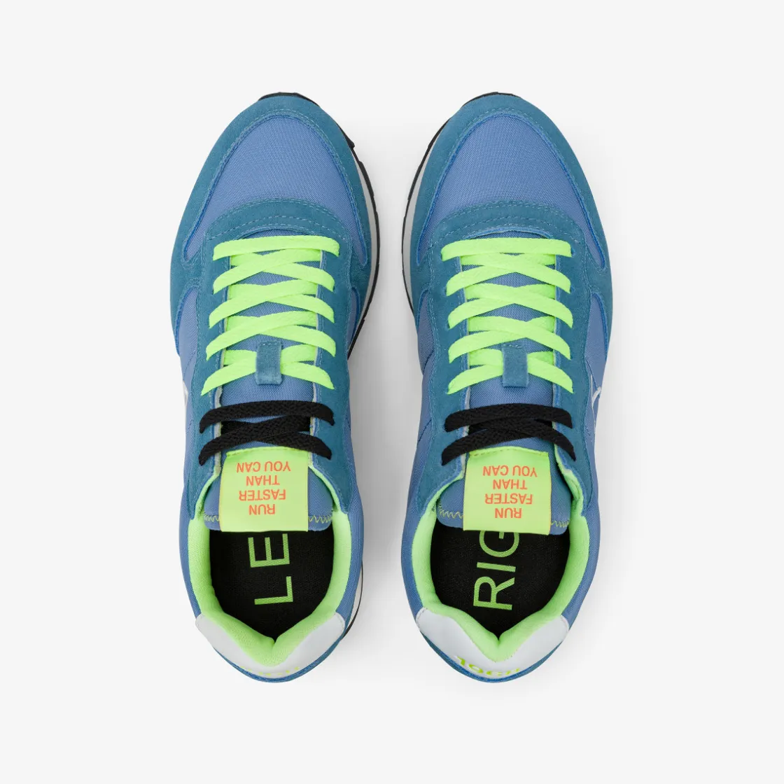 Outlet Sneaker Tom Fluo in nylon e suede avio Uomo Scarpe|Uomo