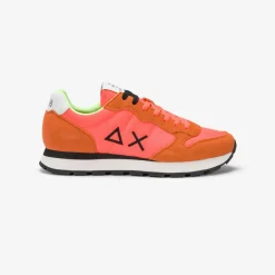 Hot Sneaker Tom in nylon e suede arancio fluo Uomo Scarpe|Uomo