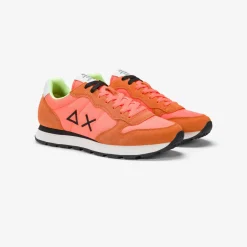 Hot Sneaker Tom in nylon e suede arancio fluo Uomo Scarpe|Uomo