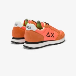 Hot Sneaker Tom in nylon e suede arancio fluo Uomo Scarpe|Uomo