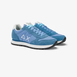 Discount Sneaker Tom in nylon e suede avio Uomo Scarpe|Uomo