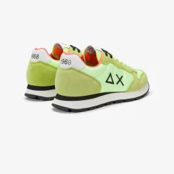 Outlet Sneaker Tom in nylon e suede giallo fluo Uomo Scarpe|Uomo