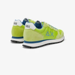 New Sneaker Tom in nylon e suede giallo lime Uomo Scarpe|Uomo