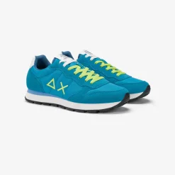 Fashion Sneaker Tom in nylon e suede ottanio chiaro Uomo Scarpe|Uomo