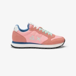New Sneaker Tom in nylon e suede rosa fenicottero Uomo Scarpe|Uomo