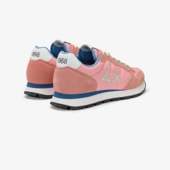 New Sneaker Tom in nylon e suede rosa fenicottero Uomo Scarpe|Uomo
