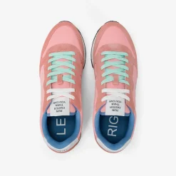 New Sneaker Tom in nylon e suede rosa fenicottero Uomo Scarpe|Uomo