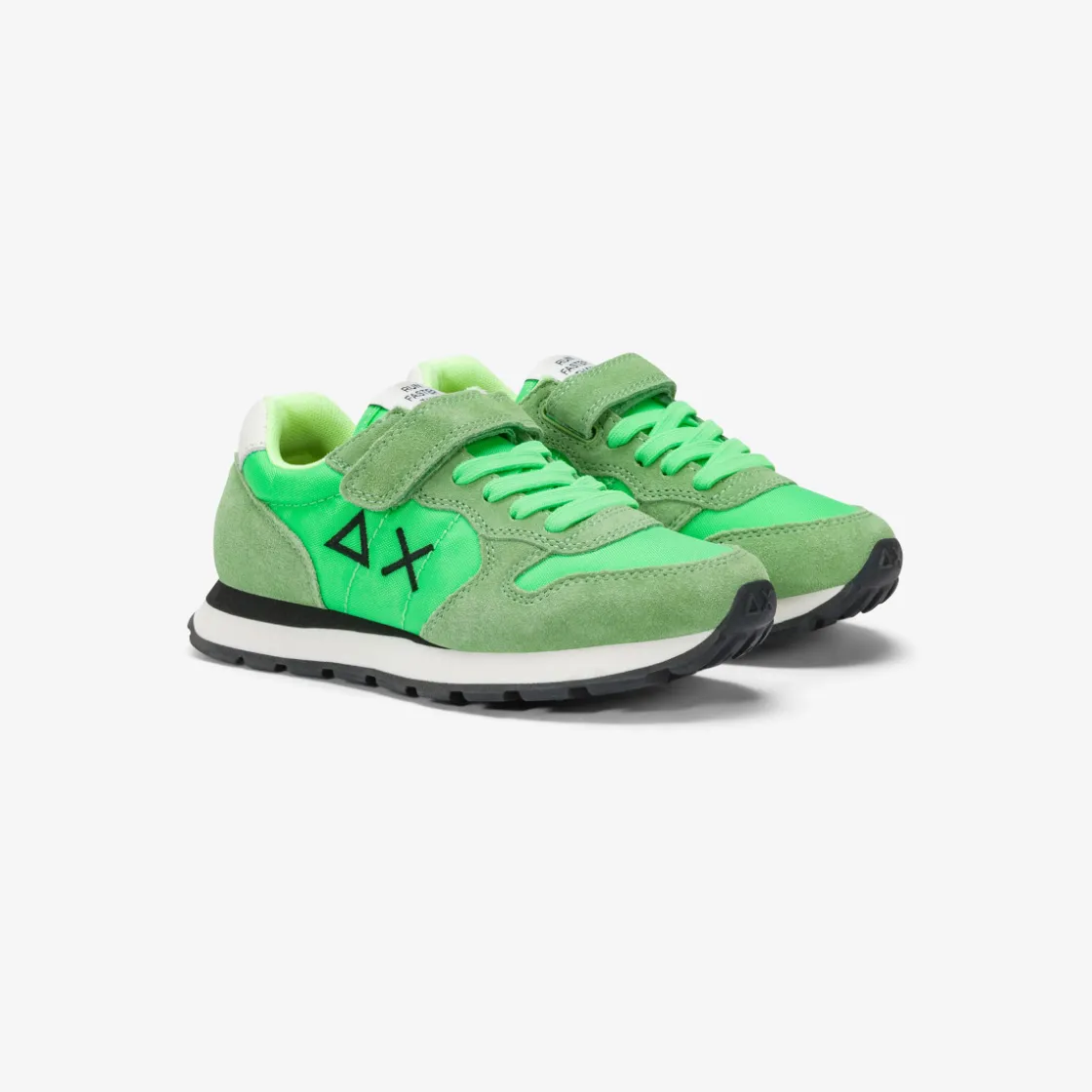 Clearance Sneaker Tom in nylon e suede verde fluo Bambino Scarpe|Bambino