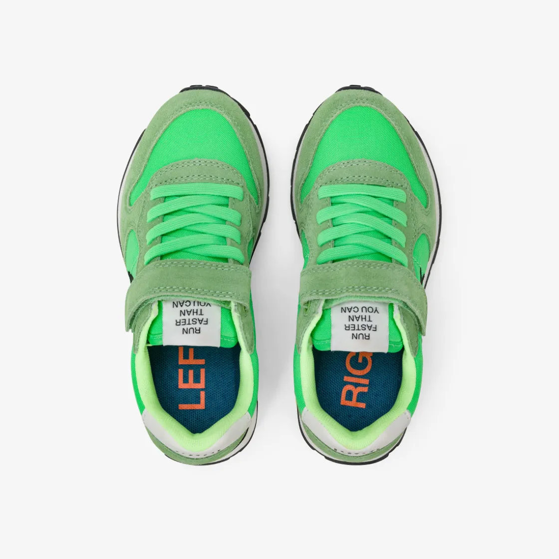 Clearance Sneaker Tom in nylon e suede verde fluo Bambino Scarpe|Bambino
