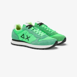 Discount Sneaker Tom in nylon e suede verde fluo Uomo Scarpe|Uomo