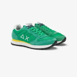 Outlet Sneaker Tom in nylon e suede verde prato Uomo Scarpe|Uomo