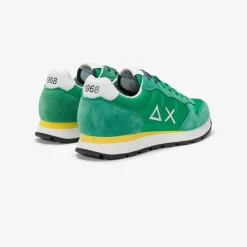 Outlet Sneaker Tom in nylon e suede verde prato Uomo Scarpe|Uomo