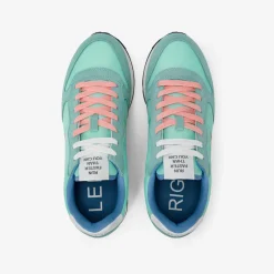 Outlet Sneaker Tom in nylon e suede verde acqua Uomo Scarpe|Uomo