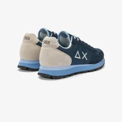 Online Sneaker Tom Multicolor in nylone e suede blu navy Uomo Scarpe|Uomo